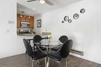 Plank flooring - dining room
